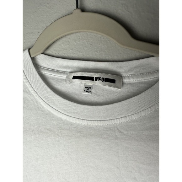 Alexander McQueen Womens SMALL White T Shirt Embroidered Swallow Bird - Picture 3 of 5